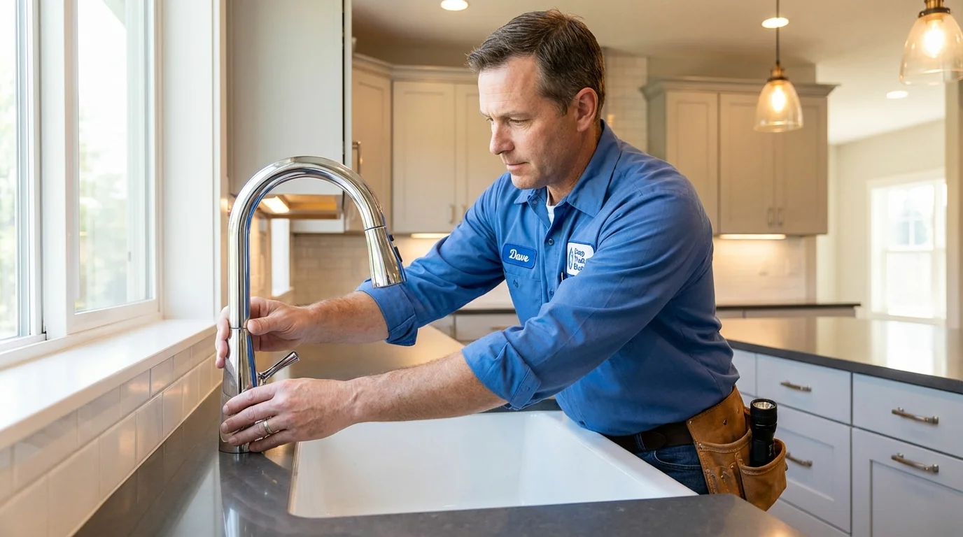 Kitchen faucet installation by Johns Plumbing LLC in Westmoreland